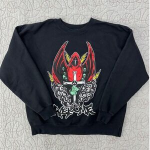 Welcome Skateboards‎ Sweatshirt Black Reaper Cross Skulls / Mens Large